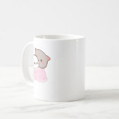 Cute Mochi Peach Cat Koffiemok (Voorkant links)