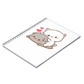 Cute Mochi Peach Cat Notitieboek (Linkerzijde)