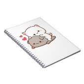 Cute Mochi Peach Cat Notitieboek (Rechterzijde)