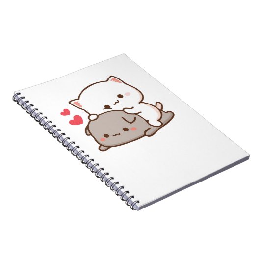 Cute Mochi Peach Cat Notitieboek (Rechterzijde)