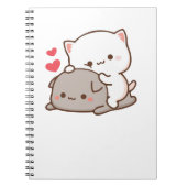 Cute Mochi Peach Cat Notitieboek (Voorkant)