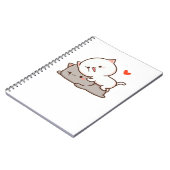 Cute Mochi Peach Cat Notitieboek (Linkerzijde)