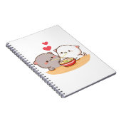 Cute Mochi Peach Cat Notitieboek (Rechterzijde)