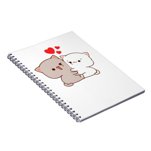 Cute Mochi Peach Cat Notitieboek (Rechterzijde)