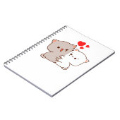 Cute Mochi Peach Cat Notitieboek (Linkerzijde)