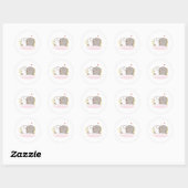 Cute Mochi Peach Cat Ronde Sticker (Vel)