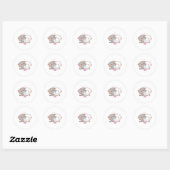 Cute Mochi Peach Cat Ronde Sticker (Vel)