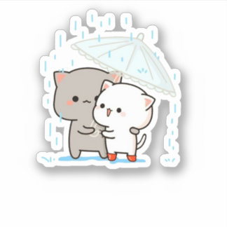 Cute Mochi Peach Cat Sticker