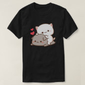 Cute Mochi Peach Cat T-shirt (Design voorkant)