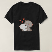 Cute Mochi Peach Cat T-shirt (Design voorkant)