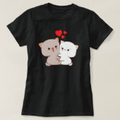 Cute Mochi Peach Cat T-shirt (Design voorkant)
