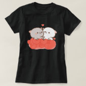 Cute Mochi Peach Cat T-shirt (Design voorkant)