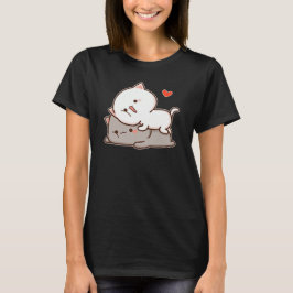 Cute Mochi Peach Cat T-shirt