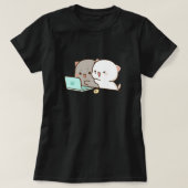 Cute Mochi Peach Cat T-shirt (Design voorkant)