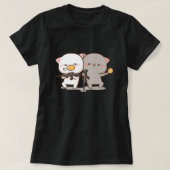 Cute Mochi Peach Cat T-shirt (Design voorkant)