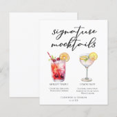 Cute Mocktails Shirley Temple Lemon Drop Menu (Voorkant / Achterkant)