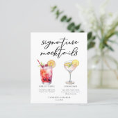 Cute Mocktails Shirley Temple Lemon Drop Menu (Staand voorkant)