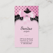 Cute Mode Bow Visitekaartje Polka Dot (Achterkant)