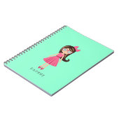 Cute Mode Designer Girl Personalized Journal Notitieboek (Linkerzijde)