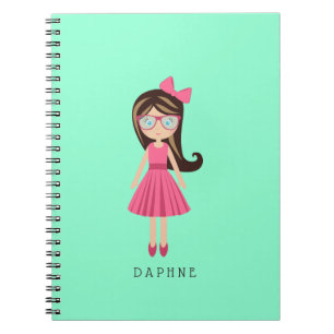 Cute Mode Designer Girl Personalized Journal Notitieboek