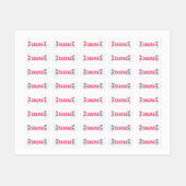 Cute Mode Girl met Pug Labels (Vel)