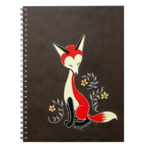 Cute Modern Artsy Fox Painting Notitieboek