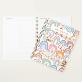 Cute Modern Assorted Pastel Rainbow Planner