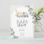 Cute modern Baby animals Safari Kaart (Staand voorkant)