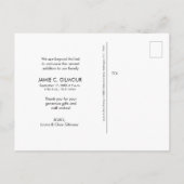 Cute Modern Baby Bedankt Aankondigingskaart (Achterkant)