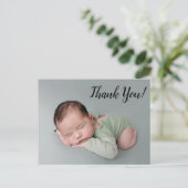 Cute Modern Baby Bedankt Aankondigingskaart (Staand voorkant)