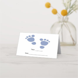 Cute Modern Baby Footprint Baby shower Plaatskaartje