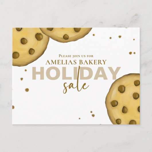 Cute Modern Bakery Sale Whimsical Cookie Briefkaar Briefkaart (Voorkant)