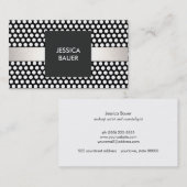 Cute Modern Beauty Black en White Pattern Visitekaartje (Voorkant / Achterkant)