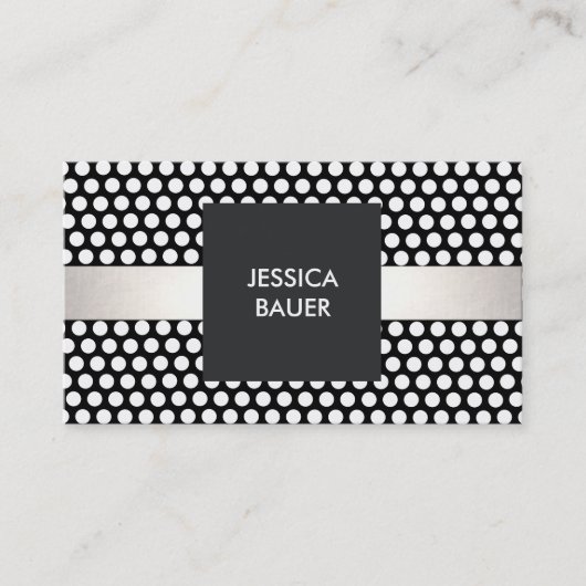 Cute Modern Beauty Black en White Pattern Visitekaartje (Voorkant)