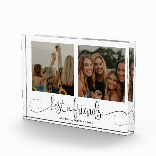 Cute Modern Best Friends Forever Foto Gift (Rechts)