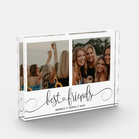 Cute Modern Best Friends Forever Foto Gift (Links)
