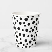 Cute Modern Black en White Dalmatian Spot Pattern Papieren Bekers (Voorkant)