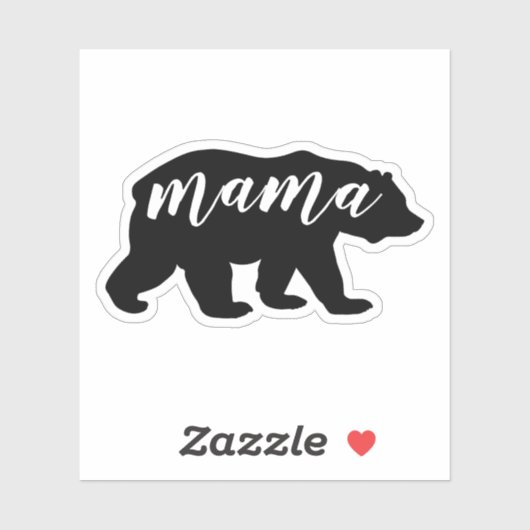 Cute Modern Black & White Mama Beer Sticker (Vel)