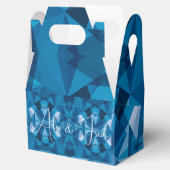 Cute Modern Blauw Trouwfeest  Bedankdoosjes (Geopend)