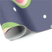 Cute Modern Blue Green Birthday Watermeloen Fruit Cadeaupapier (Rol Hoek)