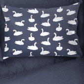 Cute Modern Blue Swan Pattern Pillowcase Kussensloop