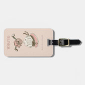 Cute Modern Blush Pink Girl Little Sailor Nautical Bagagelabel (Voorkant horizontaal)