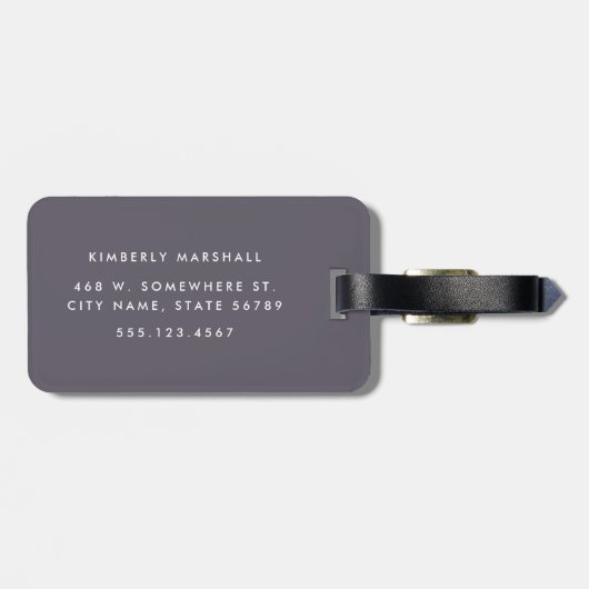 Cute Modern Boho Cactus Pattern Bagagelabel (Achterkant horizontaal)