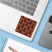 Cute Modern Boho Elegant Abstract Art Pattern #503 Sticker (Laptop met iPhone)