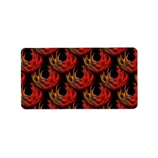 Cute Modern Boho Elegante Abstracte Kunst Patroon  Etiket (Voorkant)