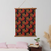 Cute Modern Boho Elegante Abstracte Kunst Patroon  Hangend Wandkleed (Slaapkamer)