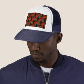 Cute Modern Boho Elegante Abstracte Kunst Patroon Trucker Pet (In situ)
