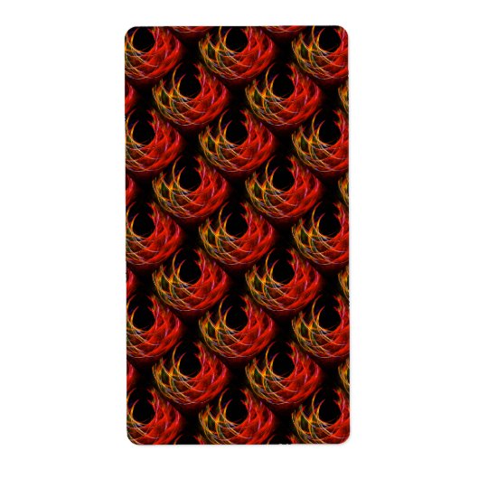 Cute Modern Boho Elegante Abstracte Kunstpatroon # Etiket (Voorkant)