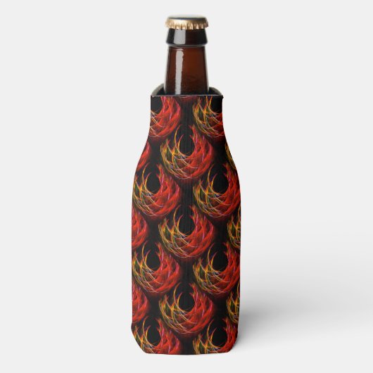 Cute Modern Boho Elegante Abstracte Kunstpatroon # Flesjeskoeler (Fles Voorkant)