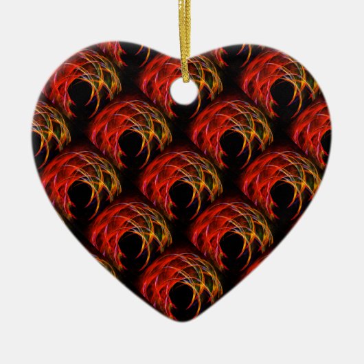 Cute Modern Boho Elegante Abstracte Kunstpatroon # Keramisch Ornament (Voorkant)